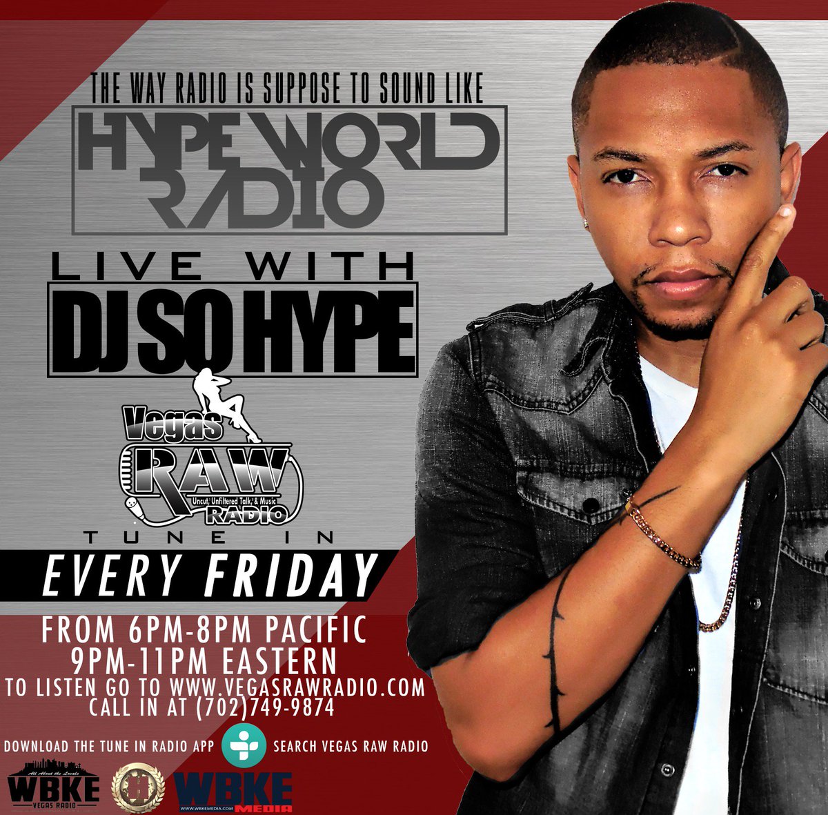 Vegasrawradio's tweet photo. Friday's 6pm to 8pm @DJSoHype only https://t.co/WqugpBr9k3 https://t.co/uqjeqHHzTb
