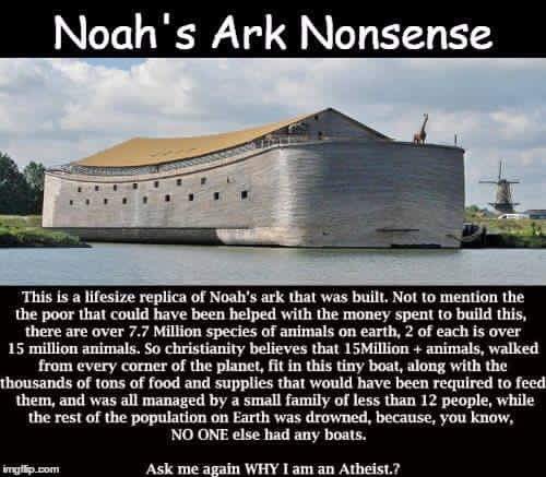 ShakyJake1's tweet image. #NoahsArk #CompleteBullshit #atheism