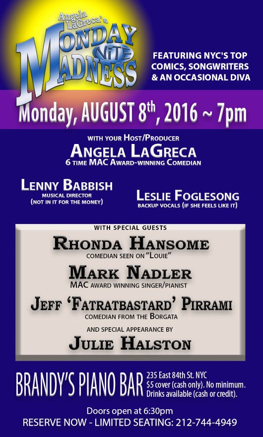 Great lineup. Only $5. Come yuk it up.