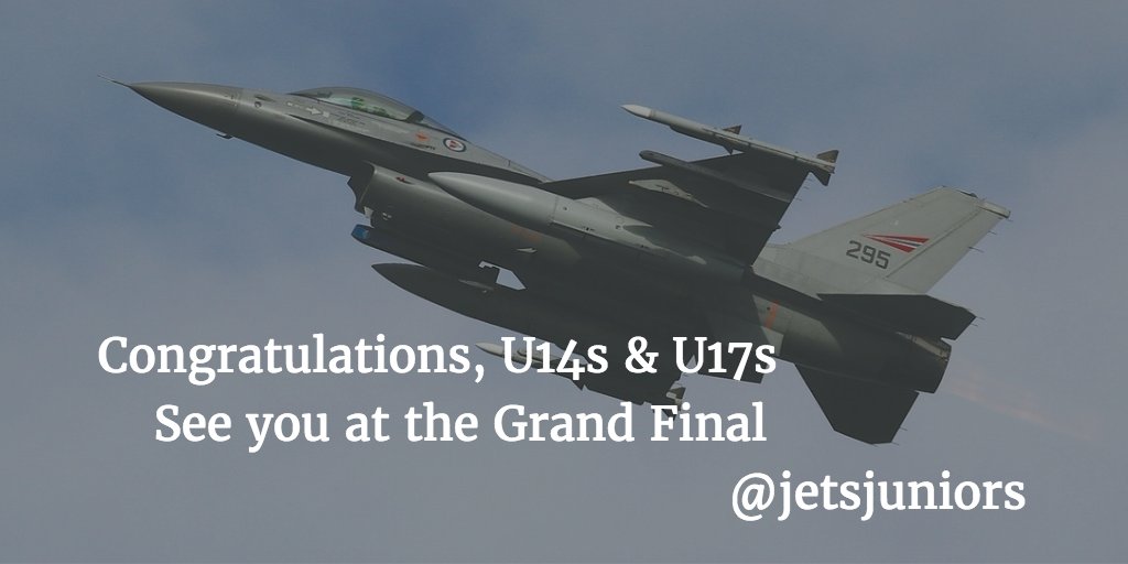 jetsjuniors's tweet photo. Congratulations #JetsJr U14s & U17s for making it to the @FootyEFL Grand Final ! Well done & good luck ! https://t.co/rb5kLULdOc