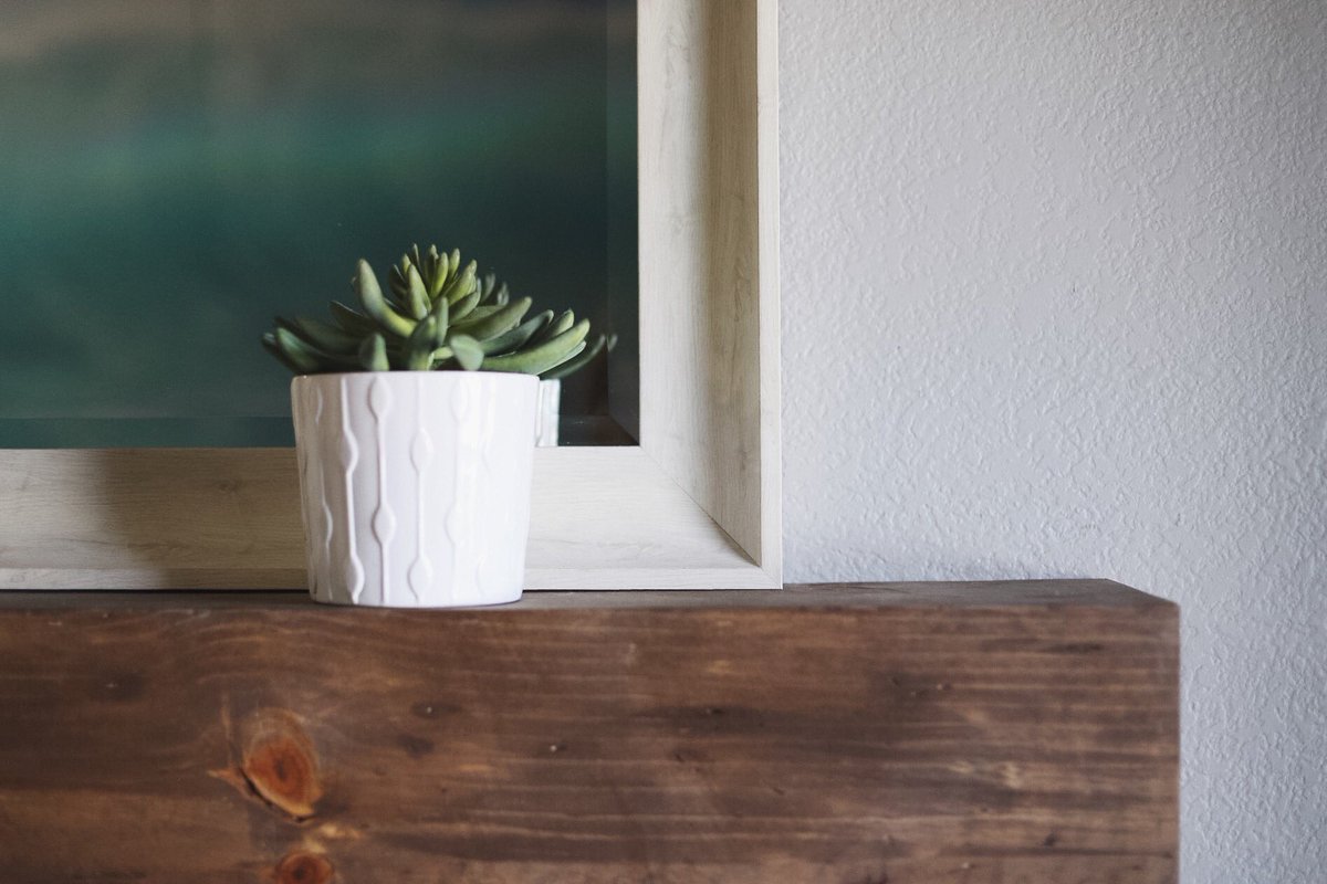 Finally found the PERFECT large raw wood mirror <a href="/AtHomeStores/">At Home</a> for <$50! #AtHomeStores #SocialSpotters #ad #mantle