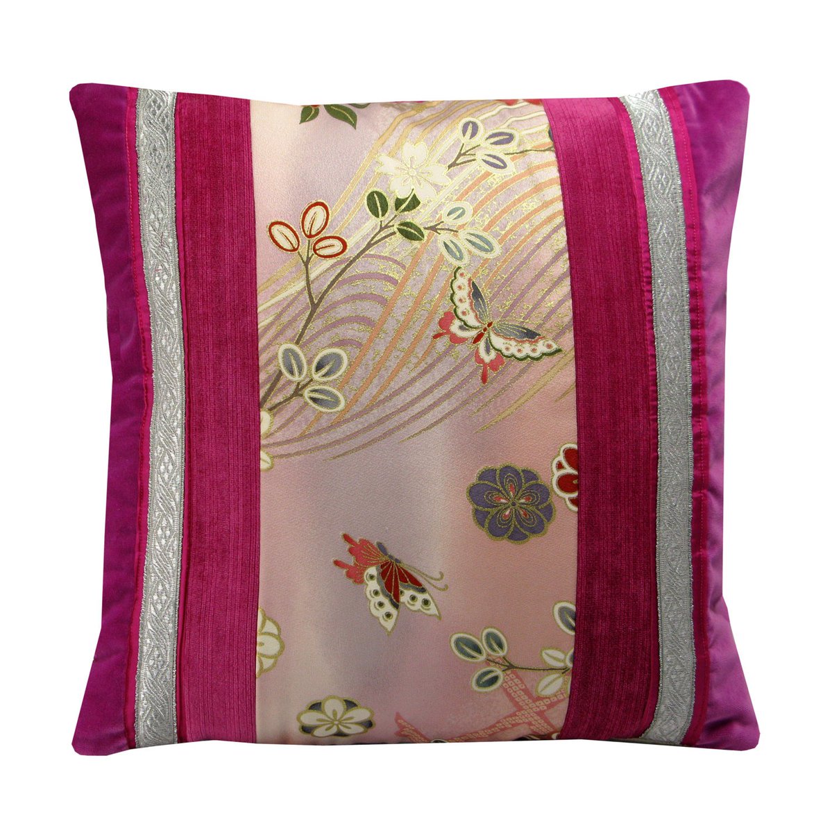 Pink Butterfly cushion cover, Oriental cushion, Pink velv… tuppu.net/19a9ffb9 #Diversecushions #ButterflyPillow