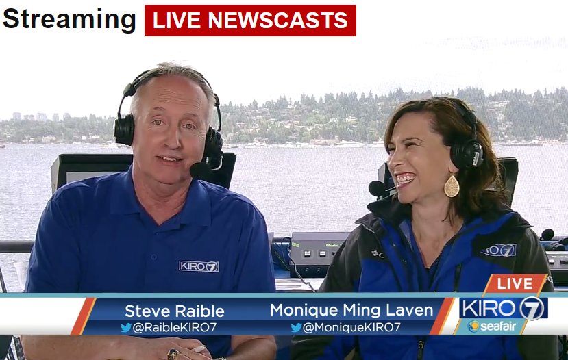 Join <a href="/RaibleKIRO7/">Steve Raible</a> and <a href="/MoniqueKIRO7/">Monique Ming Laven</a> for #Seafair coverage through at least 5 p.m.! >> kiro.tv/LiveNews