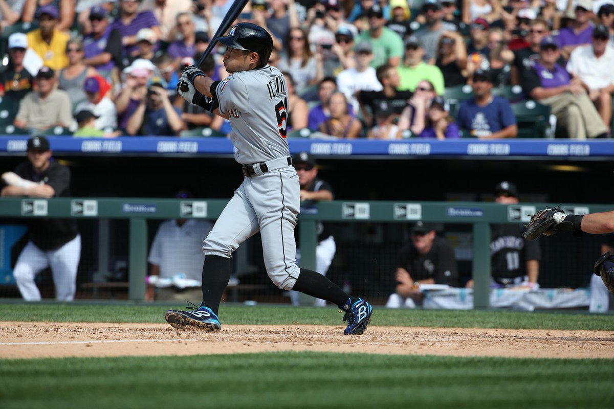 MLB's tweet photo. He did it on a triple … Ichiro is the best. https://t.co/oti624ZlFW https://t.co/ZPvWgsudkO