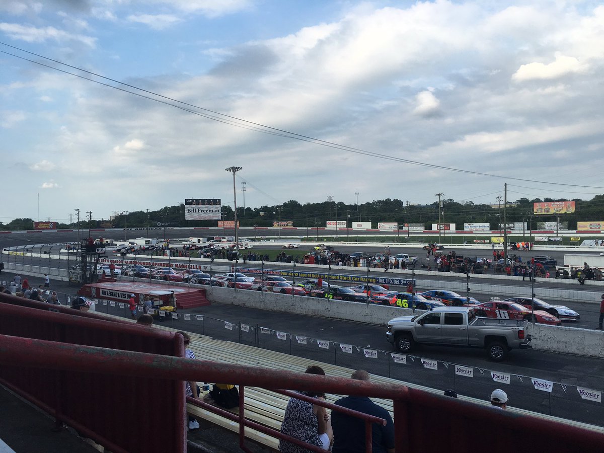 NASCARStream's tweet photo. I'm checking out some short track racing @FGSpeedway in #Nashville this evening. #GoSterling https://t.co/0zMlNXs7Ou