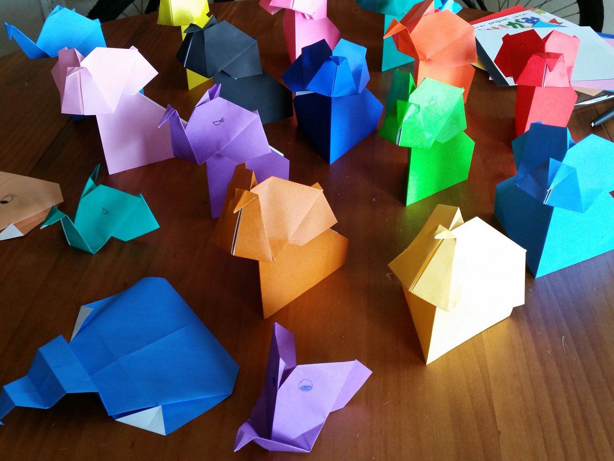 create4wild's tweet image. Our herd is growing! 🐘🐘🐘 @96Elephants #ElephantOrigamiChallenge