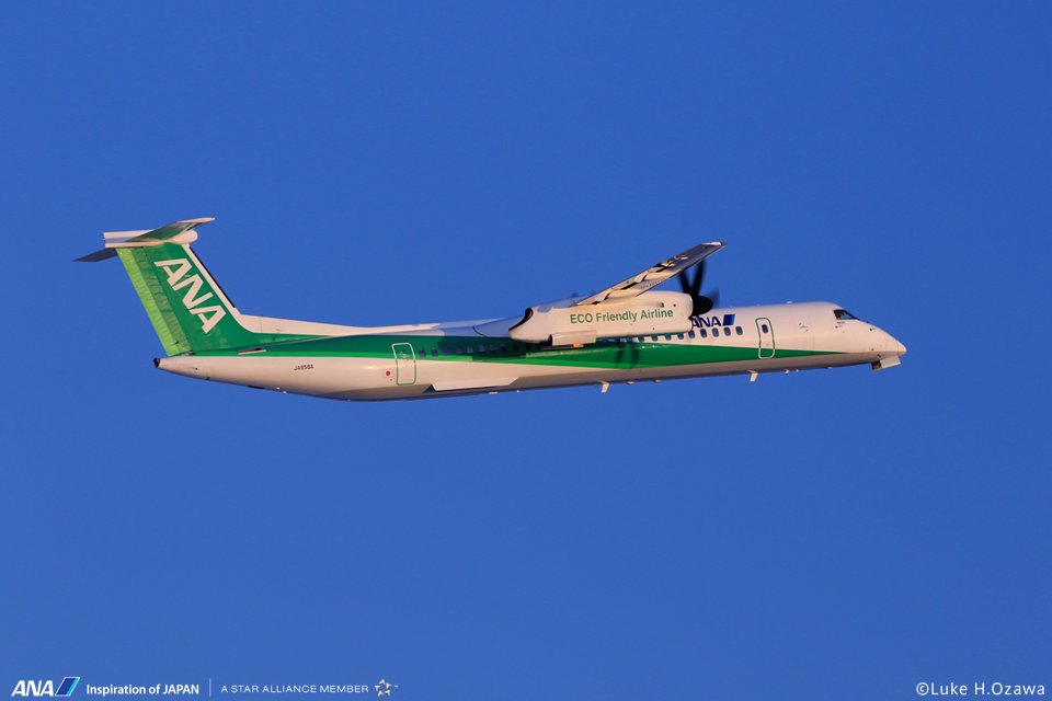 ANA飛行機写真】 ボンバルディアDHC8-Q400 青空へTake offしたくなっ
