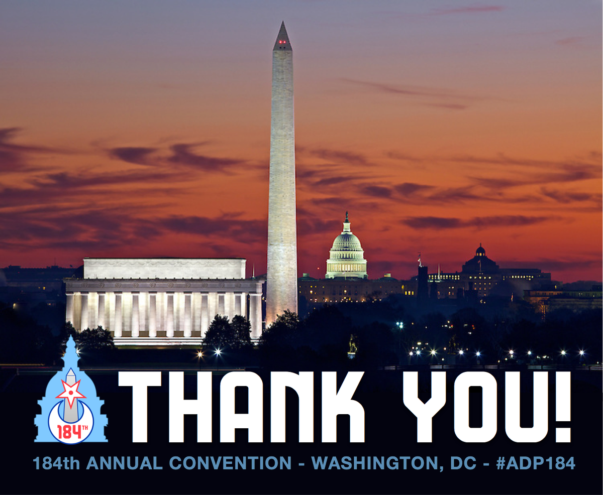 AlphaDeltHQ's tweet photo. Thank you to everyone who made #ADP184 a success. We hope you enjoyed your time in #DC. Safe travels! https://t.co/N1x0dahR0V