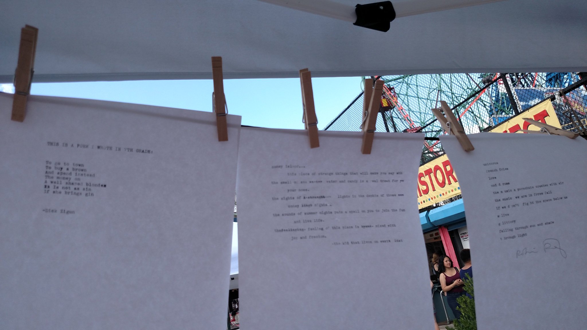 Parachute Literary Arts on Twitter "Poetry clothesline for 