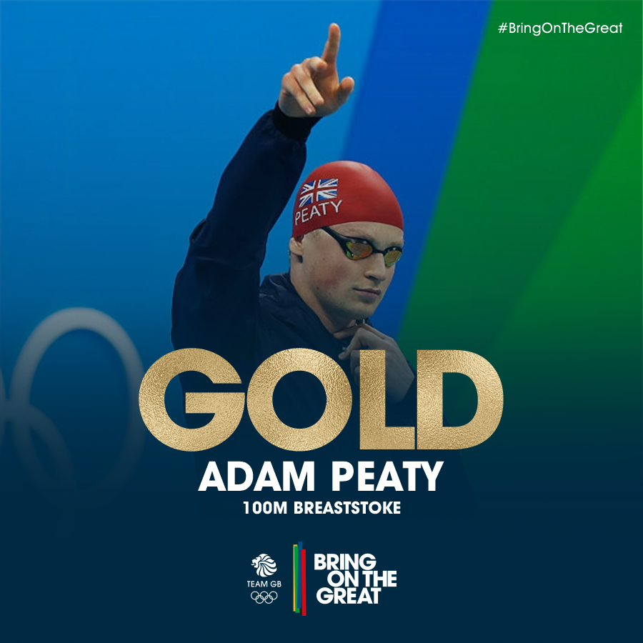HE'S DONE IT! Well done <a href="/adam_peaty/">Adam Peaty OBE</a> with a WORLD RECORD 57.13!
#BringOnTheGreat #Swimming #Rio2016
