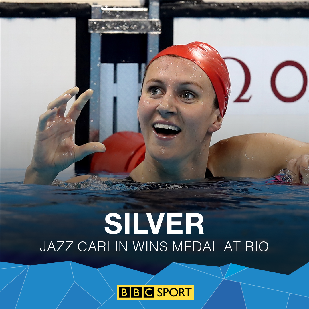 BBCSportWales's tweet photo. What a moment for Jazz Carlin! Doing it for Wales and Team GB at #Rio2016 in freestyle final https://t.co/tENzKhcOvv https://t.co/WM1ckb3iRb