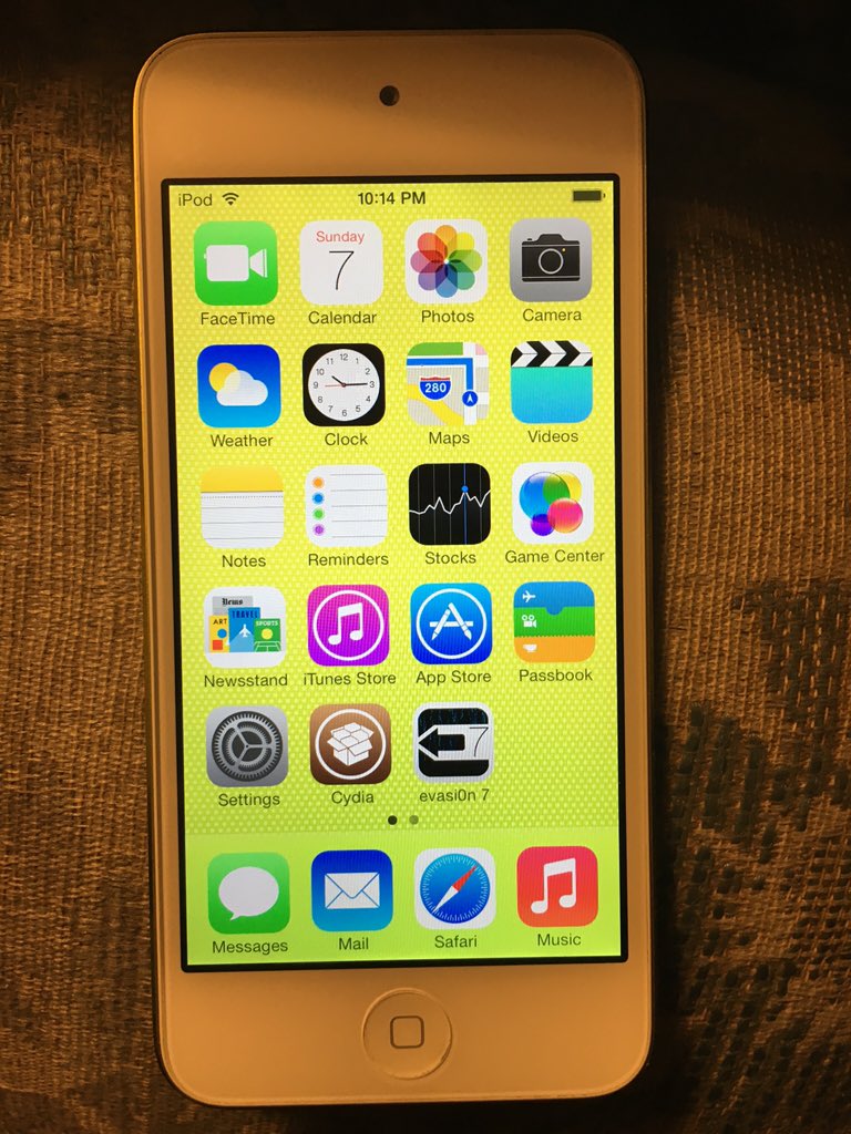 ChadSmeghead812's tweet photo. @minacrisOficial ...iPod 5th gen iOS 7.0.4 bypassed. Thanks a million. https://t.co/i8hU0YDM3W