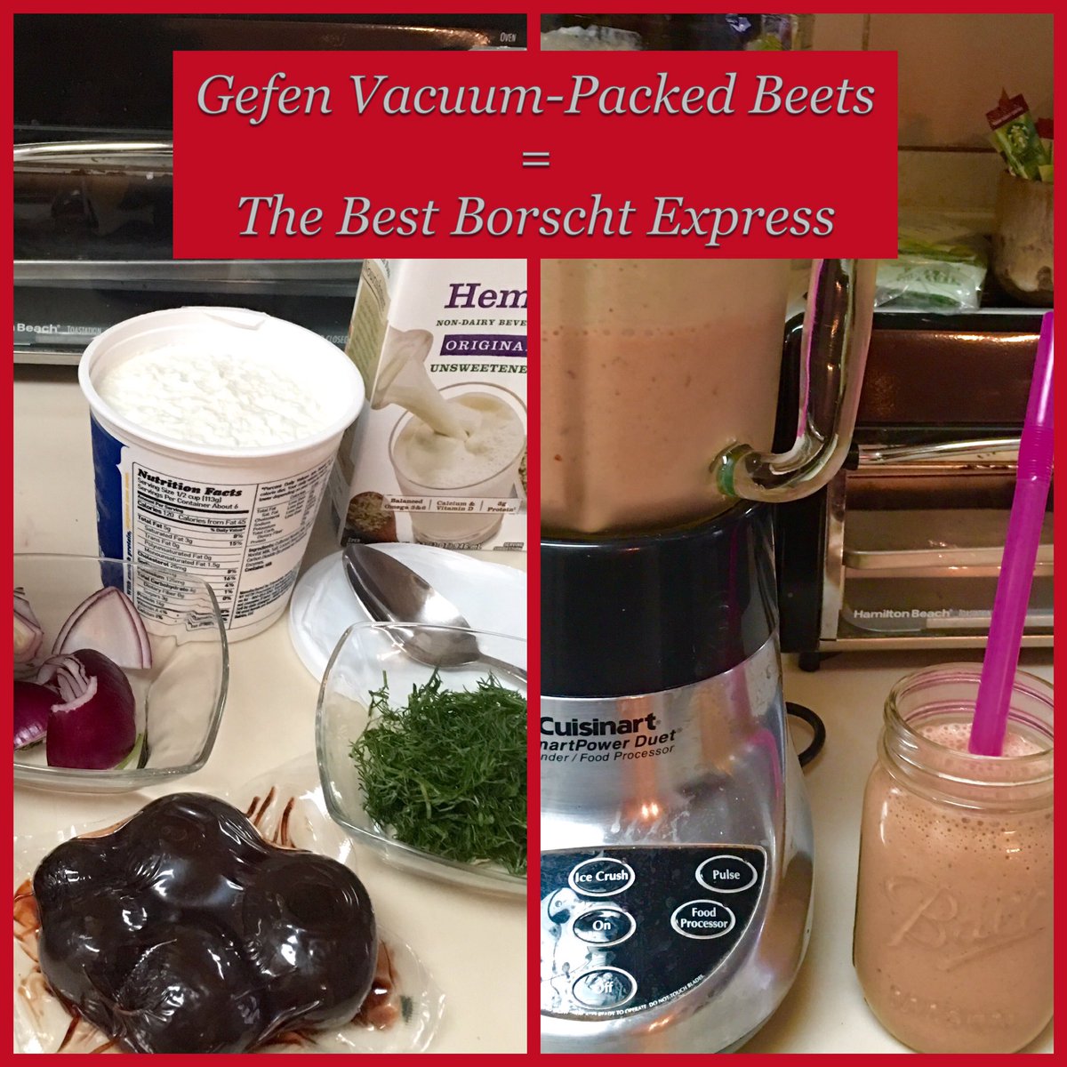 LevanaCooks's tweet photo. @gefen_foods #VacuumPacked #Beets = best #ColdBorscht Beets, dill, onion, #GreekYogurt, milk, lemon juice, ice. https://t.co/y3HHIO5Cvg