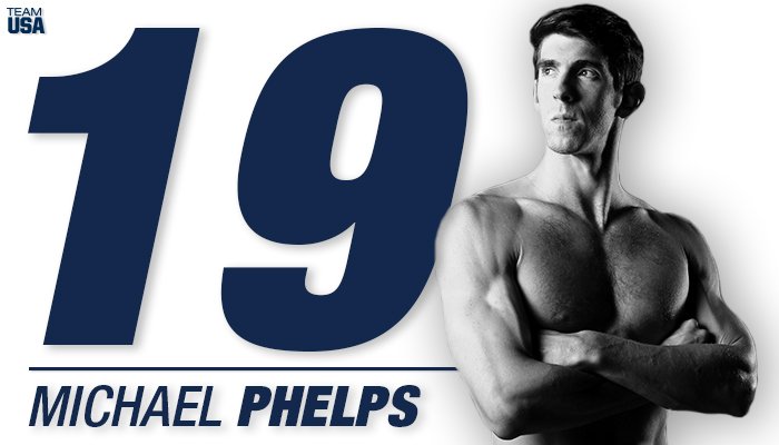 That is GOLD MEDAL #19 for <a href="/MichaelPhelps/">Michael Phelps</a>! 
🏅🏅🏅🏅🏅🏅🏅🏅🏅🏅🏅🏅🏅🏅🏅🏅🏅🏅🏅
The most decorated Olympian of all time.