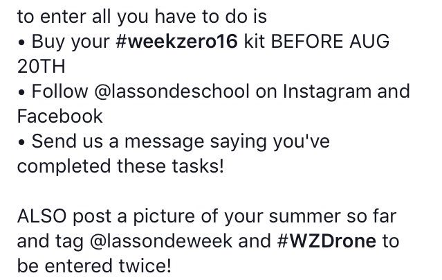 lassondeweek's tweet photo. You could have the chance to win a drone! Details below https://t.co/OYNo0SvnHy