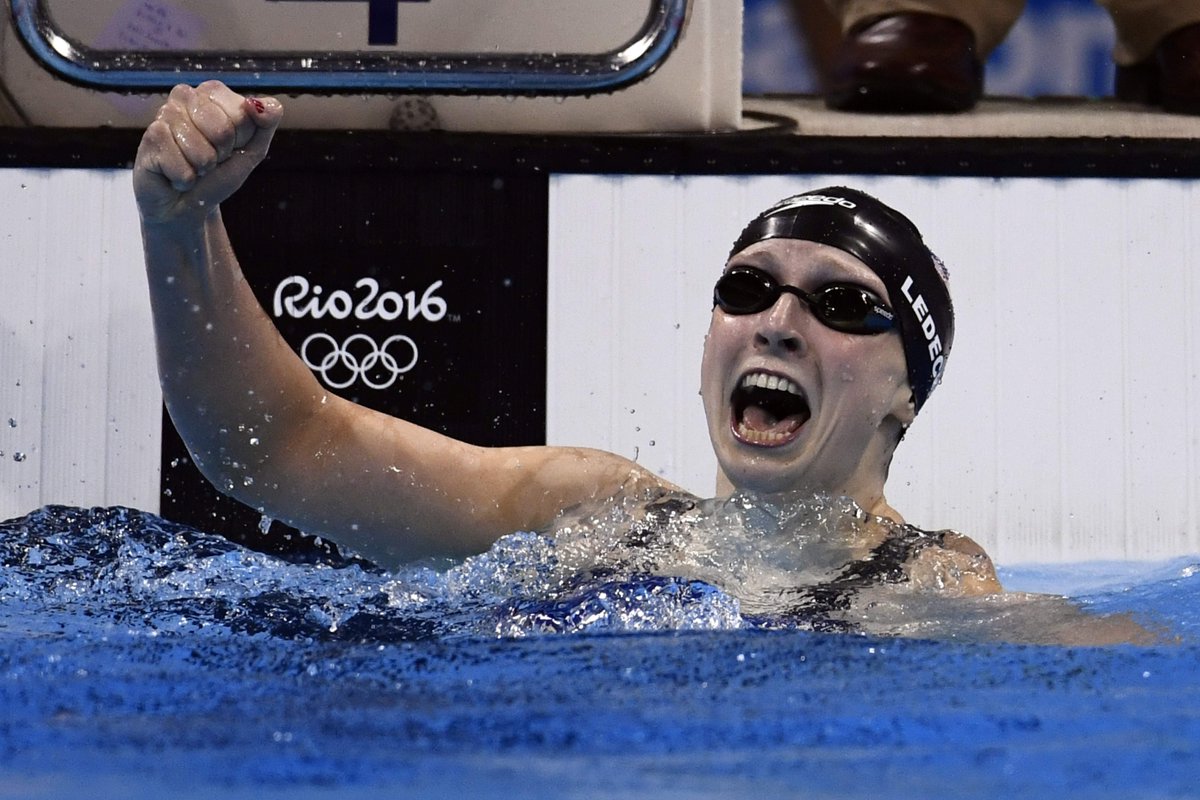 Last night, Katie Ledecky set a world record AND took home gold in the 400m...