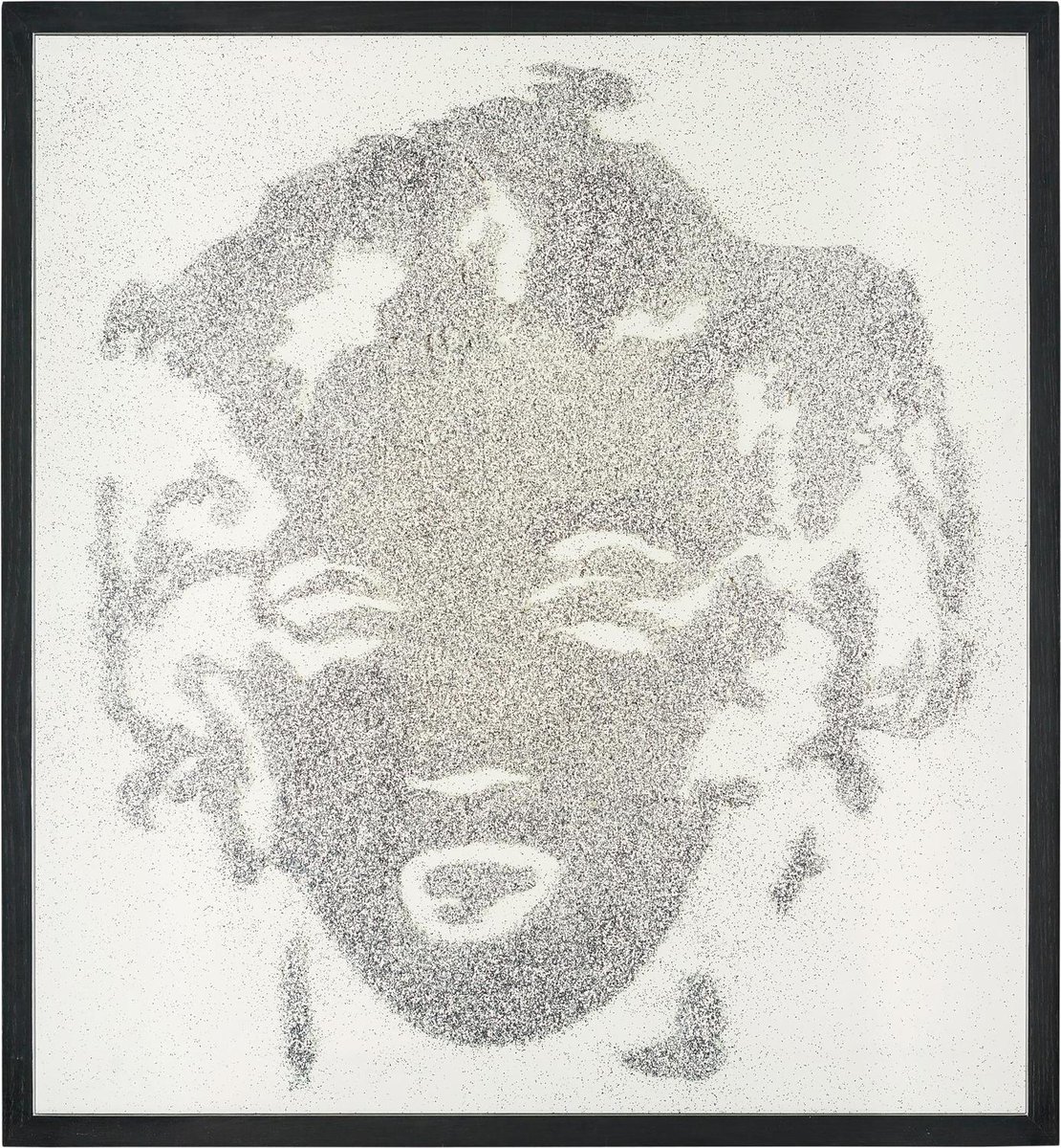 munizvik's tweet photo. Reversal Grey Marilyn from Pictures of Diamond Dust, 41×38in, Sold for $43,070 USD #vikmuniz https://t.co/ZSHeUpXmiN https://t.co/rxXTEV7BYe