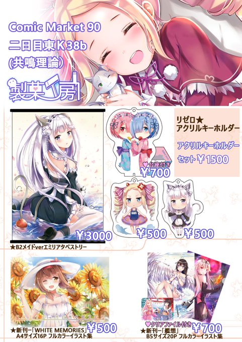 夏コミのお品書きになります。
「二日目東K38b 共鳴理論」
よろしくお願いします。 