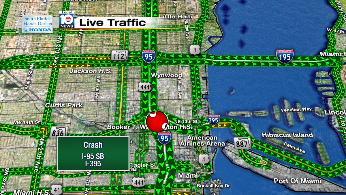 Crash on I-95 SB and I-395 #TRAFFIC #MIAMI https://t.co/9P1HnMnJG6
