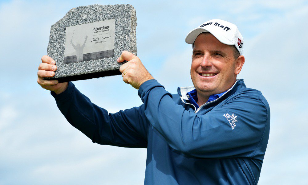 GolfingWorld's tweet photo. Congrats to @awallgolfer on his first ET win in 16 &amp; a half years yesterday at the #PLMatchPlay! #NeverGiveUp https://t.co/7tX4Ak7cSg