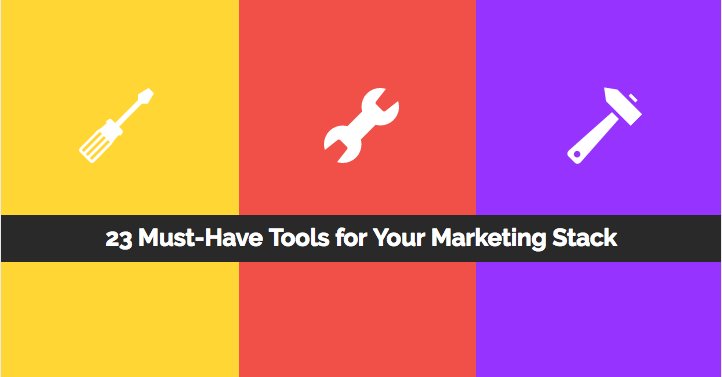 23 Must-Have Tools for Your #Marketing Stack blog.kissmetrics.com/tools-for-your… via <a href="/Kissmetrics/">Kissmetrics</a>