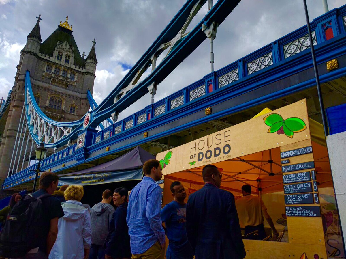 This week:
M &amp; F - <a href="/LowerMarshMrkt/">Lower Marsh Market</a> 
W - <a href="/KERB_/">KERB</a> <a href="/WIQlondon/">West India Quay</a> 
Also F - @StKats <a href="/EpicureanEvent/">Epicurean Events</a> 
Sat - <a href="/E17village/">E17 Village Market</a>