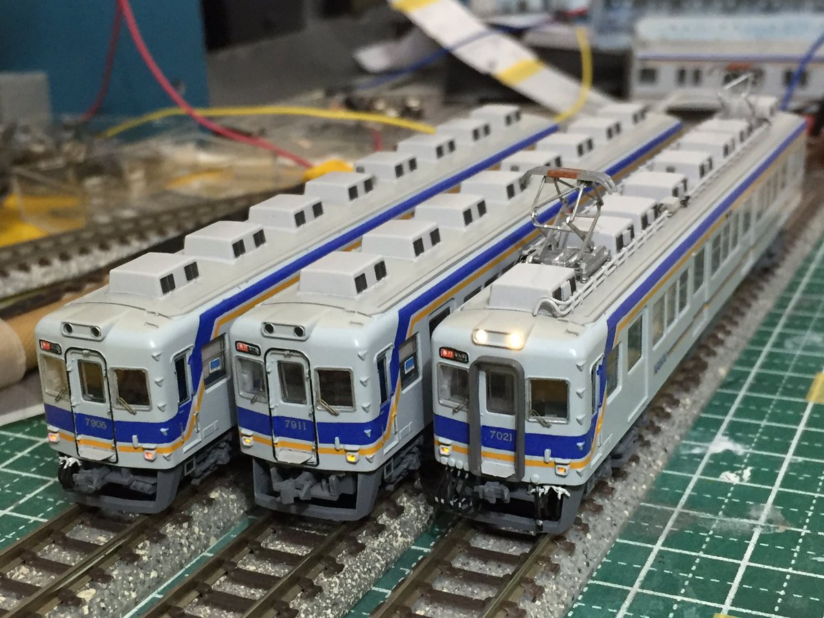 鉄コレ南海7000系のレストア加工、完了しました！ ボディー再塗装