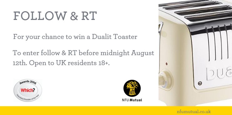 nfum's tweet photo. RT &amp; Follow to #win this @DualitLtd toaster &amp; celebrate our @WhichUK win #Competition T&amp;C's: https://t.co/eCh9UxjAza https://t.co/RAhV9zzjja