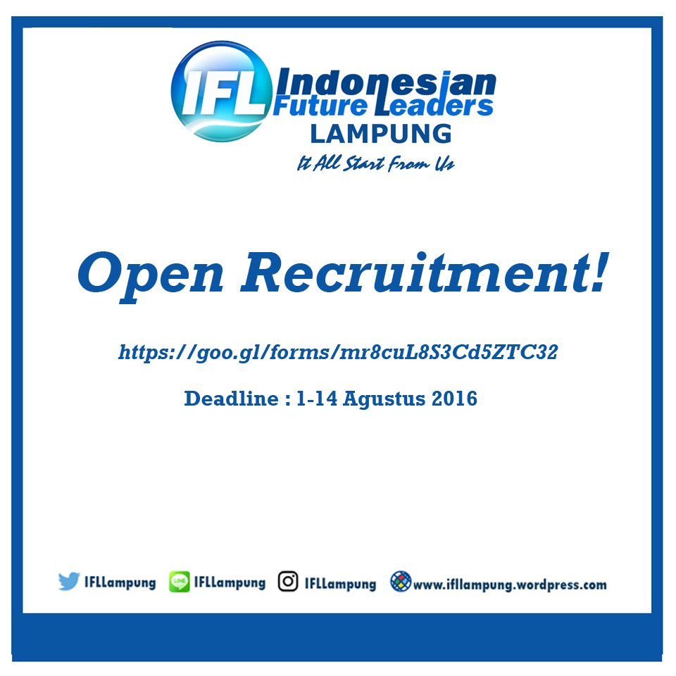 More Info ? Visit>>  ifllampung.wordpress.com/2016/07/28/ope…