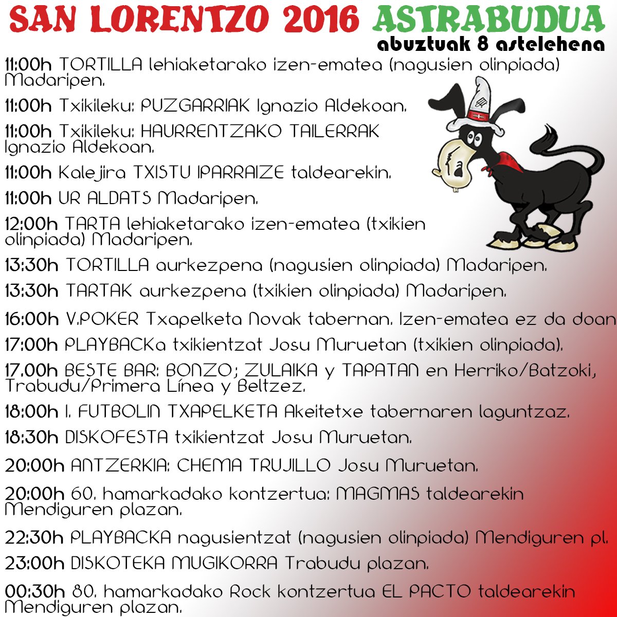 Erandiokoudala's tweet photo. Astrabuduko #jaiak gaur, astelehena.
Fiestas de #Astrabudua hoy lunes.
#Erandio https://t.co/lk4LVFMbva
