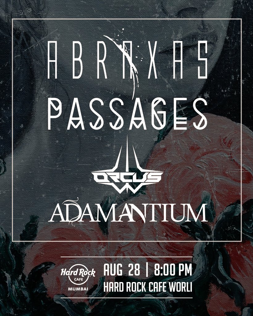 AbraxasIN's tweet photo. Abraxas at Hard Rock Cafe Worli #Mumbai on 28 Aug, with Passages, Orcus &amp; Adamantium! https://t.co/vHGi7VVcze #Metal https://t.co/D9eWlwbjR7