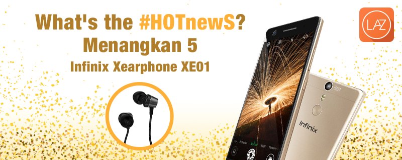 LazadaID's tweet photo. Pertanyaannya: Sebutkan nama smartphone terbaru dari @InfinixIndo! REPLY tweet ini dgn jawaban &amp; hashtag #HOTnewS. https://t.co/zSJWMtCJGE