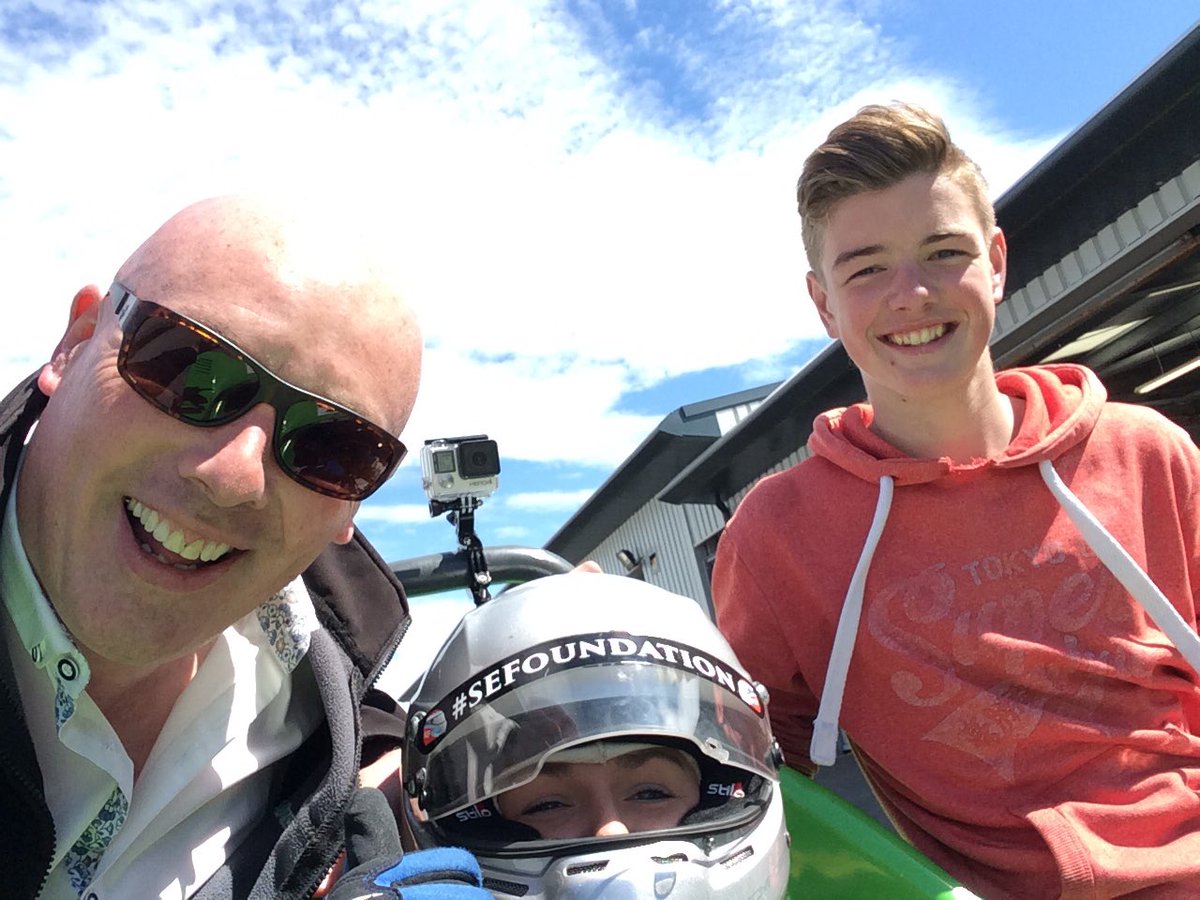 TopOfTheTower's tweet photo. Myself and @fenton610 getting a lift to paddock assembly in @angleseycircuit from @NicoleDrought yesterday! #msirl https://t.co/KqNzBxkDIK