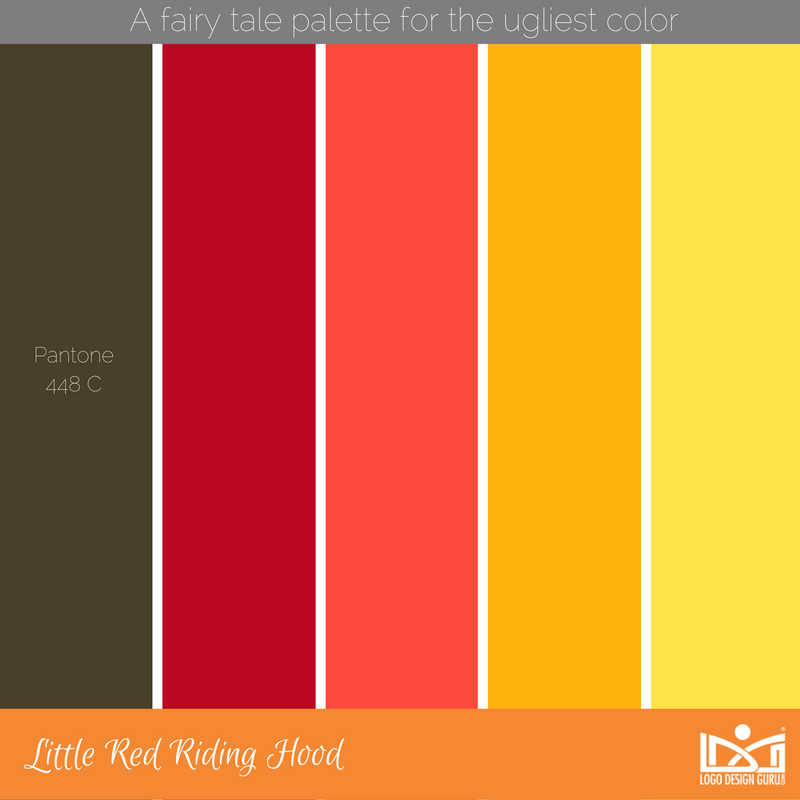 LogoDesignGuru's tweet photo. Fairy tale #colorpalettes for the "ugliest color" in the world today - the @pantone #448C 🎨#logodesignguru https://t.co/O0BvITVXnV