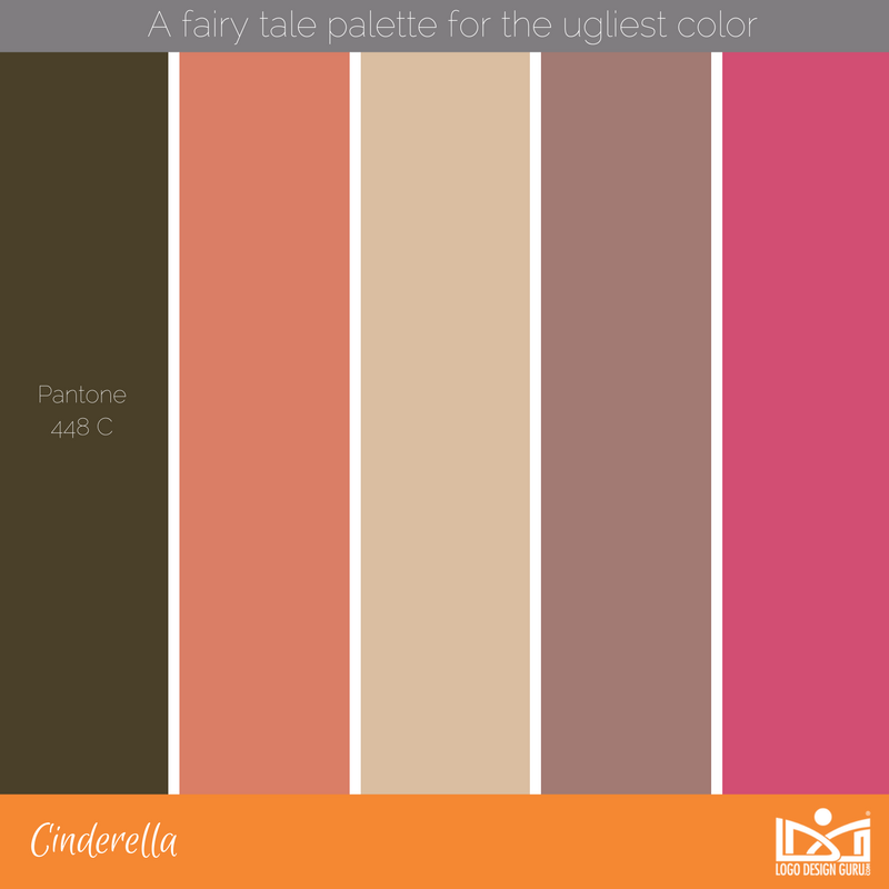 LogoDesignGuru's tweet photo. Fairy tale #colorpalettes for the "ugliest color" in the world today - the @pantone #448C 🎨#logodesignguru https://t.co/O0BvITVXnV