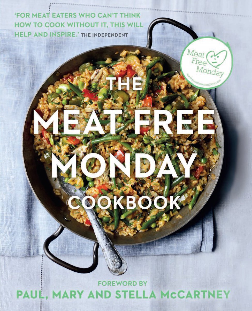 StellaMcCartney's tweet image. A mindful and modern approach to life. The new @MeatFreeMonday cookbook has arrived: MeatFreeMondays.com/store