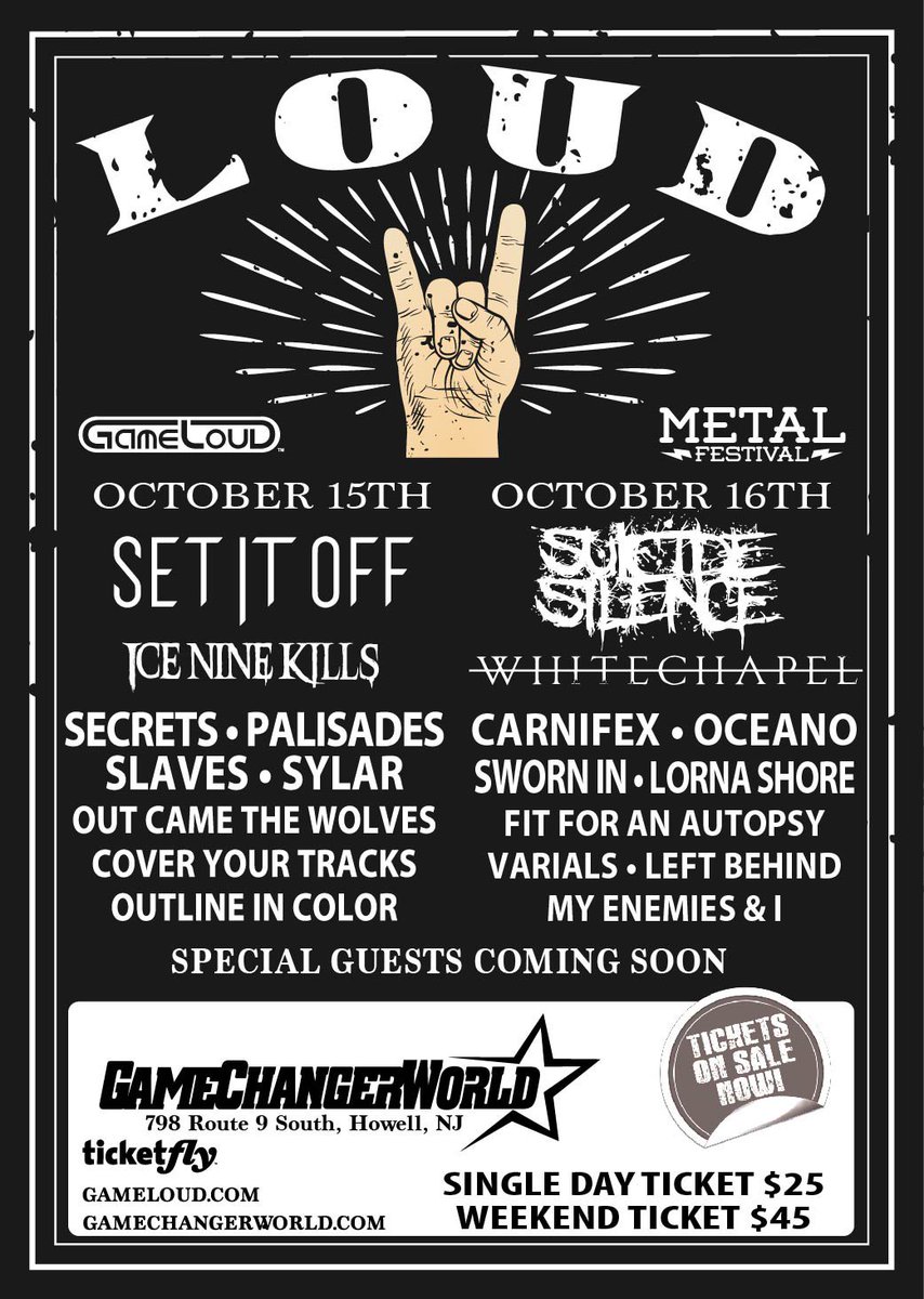 Finally! LOUD Fest single day lineups and more! TICKETS AVAILABLE NOW!! ticketfly.com/purchase/event…
