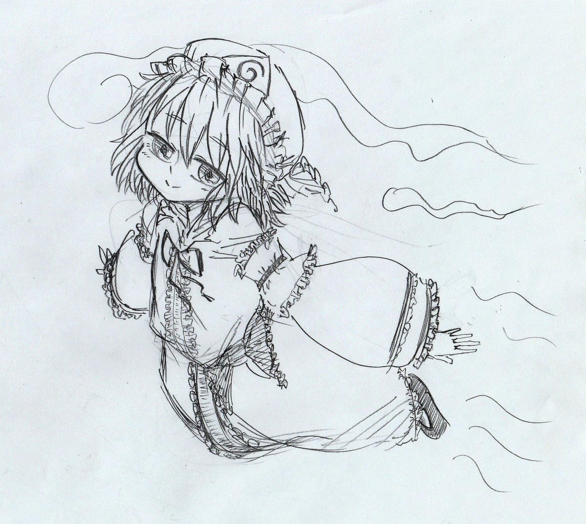 #東方版真剣お絵描き20分一本勝負
西行寺 幽々子!(ふわ～ 