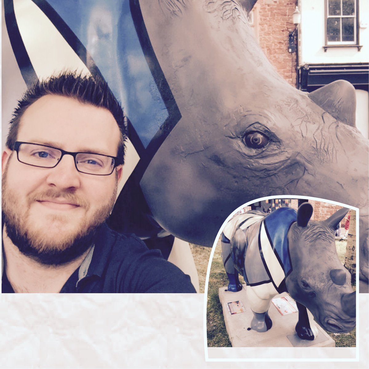 Tech Director, Ben got his <a href="/GreatBigRhinos/">Great Big Rhinos</a> selfie with <a href="/GlimpsesRhino/">Glimpses</a> in <a href="/GuildhallShops/">Guildhall Shopping</a>.  #RhinoTrail