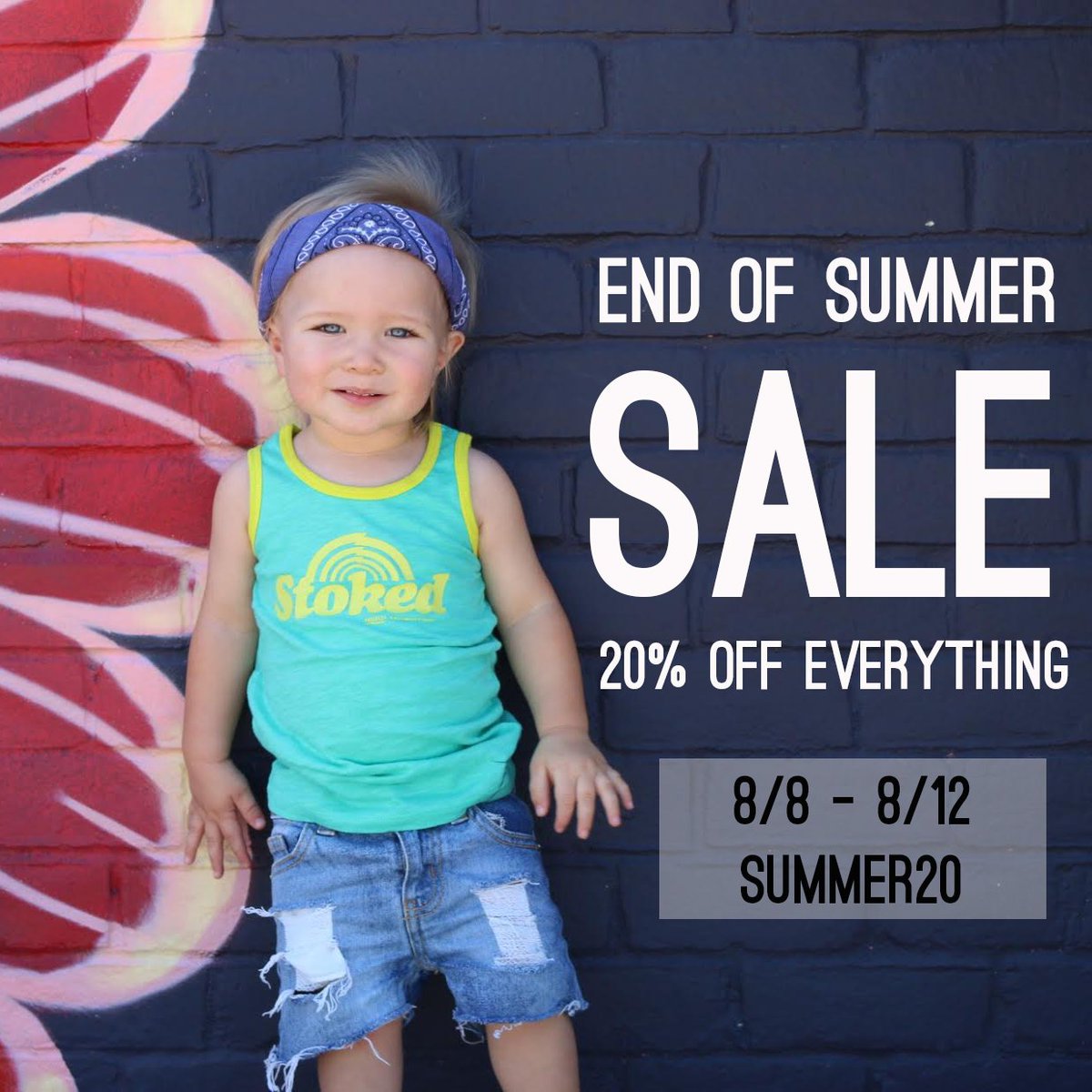 blockthreads's tweet image. Get stoked, it's time for a #SALE! From today until this Friday, 8/12, use code SUMMER20 for 20% off all orders!