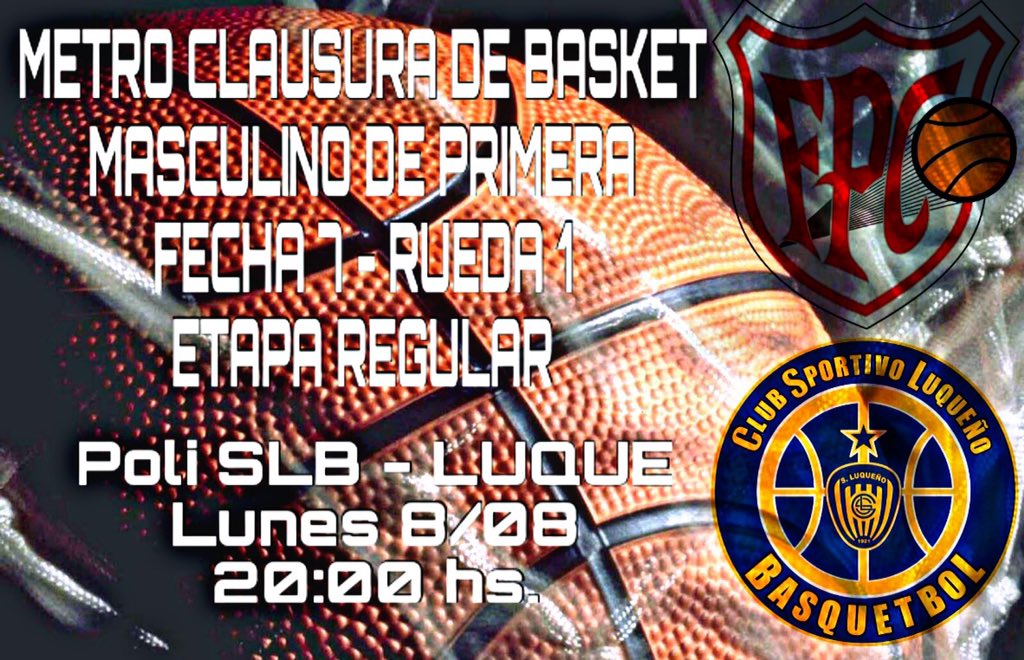 slbasket's tweet photo. #Basket #Clausura #Primera esta noche Luqueño vs Fpc, 20 hs, Poli SLB-Luque, fecha 7-rueda 1!! #VamosAuriazul 🏀🇺🇦💙💛 https://t.co/cdMilkDJHQ