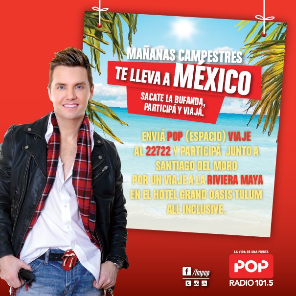 popradio1015's tweet image. #MañanasCampestres con @SANTIAGODELMORO te invitan a México, esta semana sale un nuevo finalista.