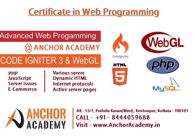 AnchorAcademy's tweet image. Course we have offers detailed study of a wide spectrum of #web_programming. Visit: anchoracademy.in