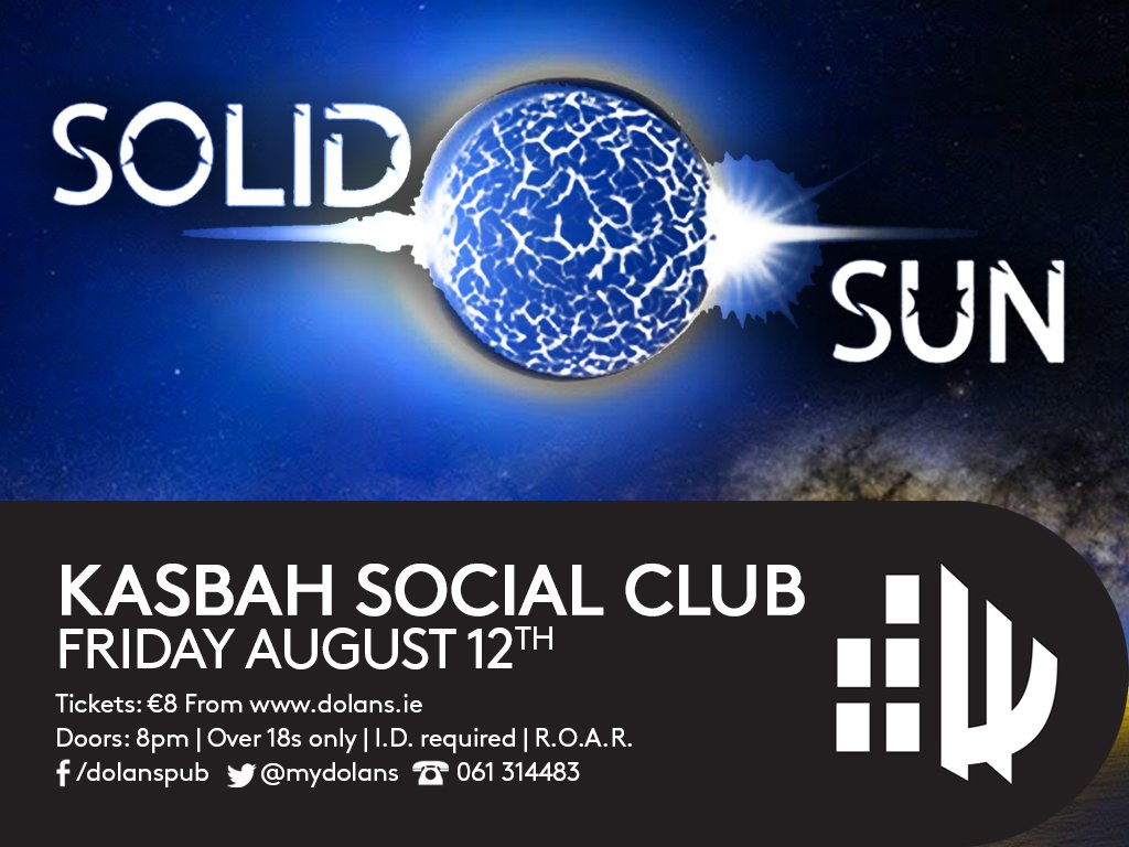 This Friday in the @Kasbahsocial  Solid Sun with My Empire and <a href="/Cosmic_Humans/">Cosmic Humans</a>