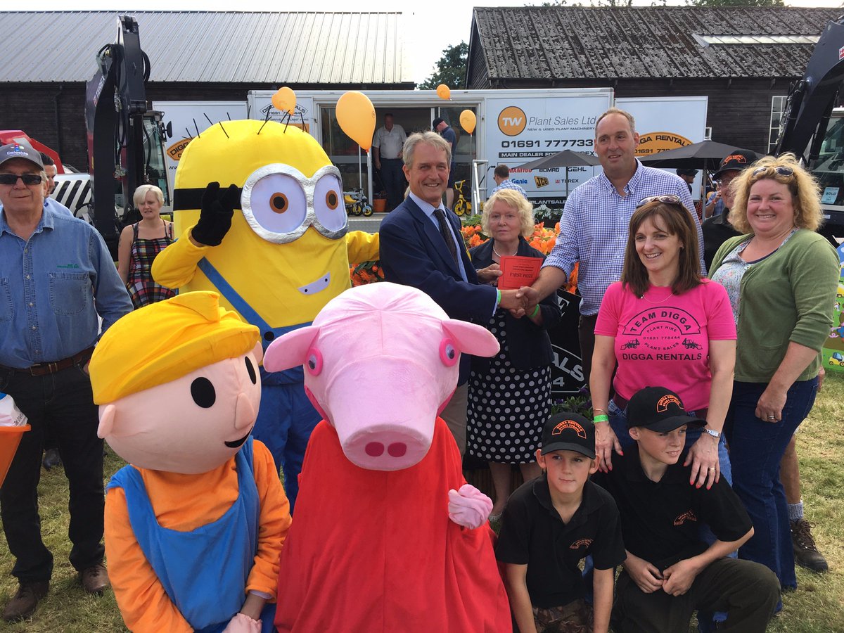 Well done everyone at Digga Rentals from Oswestry who won 1st prize Agricultural Stand with machinery <a href="/OswestryShow/">Oswestry Show</a>