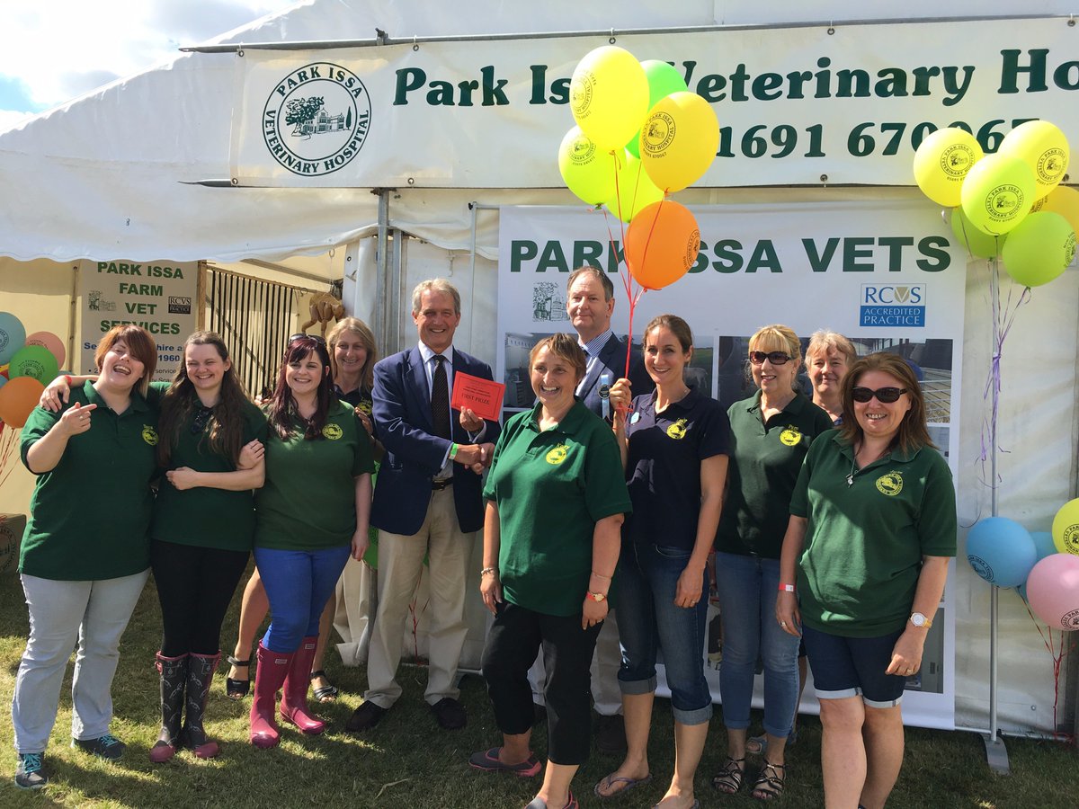 Congratulations to all at <a href="/ParkIssaVets/">Park Issa Vets</a> for winning first prize Agricultural Stand without machinery <a href="/OswestryShow/">Oswestry Show</a>