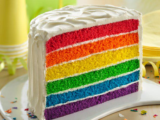 Rainbow Layer Cake.