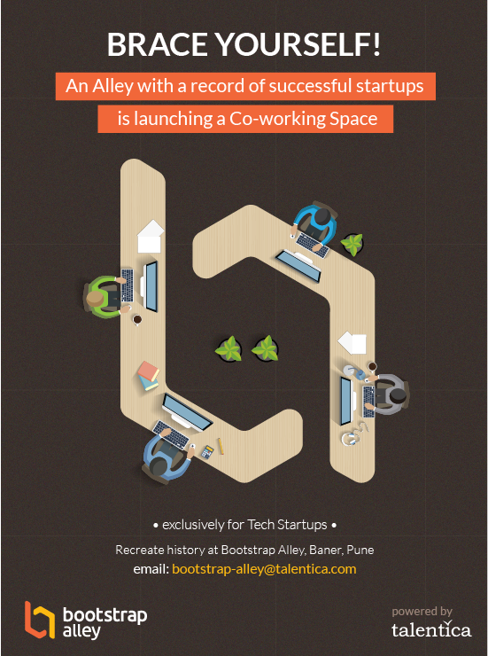 Talentica's tweet photo. @Talentica Software launches Bootstrap Alley. #startup #startups #bootstrap #entrepreneur #bootstrapalley https://t.co/6V8WlcOimh