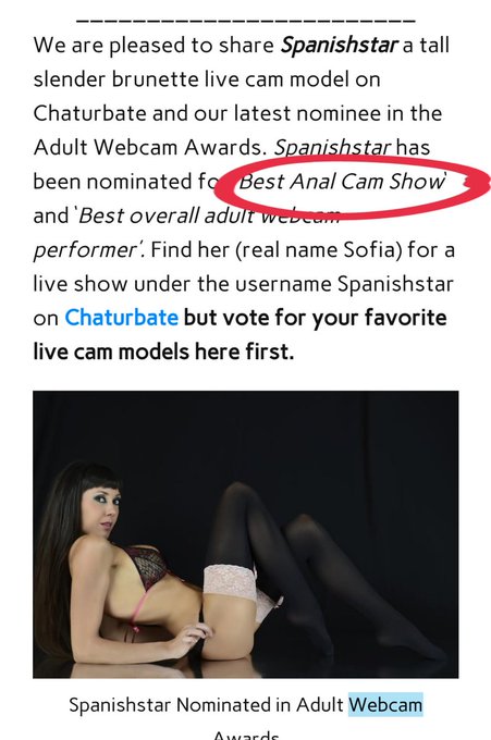 Want to help me again to win?click RECOMMEND in that link https://t.co/Qc8bJPb7Xc @chaturbate @AdultCamAwards<a href="/tag/bodypaint"class="tags"><span>#bodypaint</span></a><a href="/tag/sexypic"class="tags"><span>#sexypic</span></a><a href="/tag/bootylicous"class="tags"><span>#bootylicous</span></a><a href="/tag/photosessio"class="tags"><span>#photosessio</span></a>