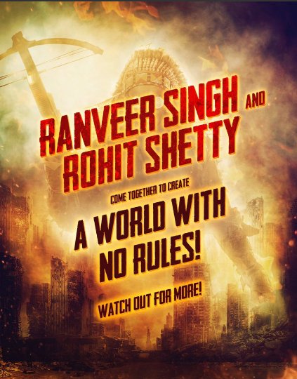 BollywoodTipni's tweet photo. Here's the 1st look of @RanveerOfficial &amp; #RohitShetty's venture &amp; it's exciting!#RanveerRohitPremiere #RanveerSingh https://t.co/isnI7A63UB